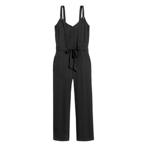 Silky Banana Republic Jumpsuit with Adjustable Straps + Gold Hardware